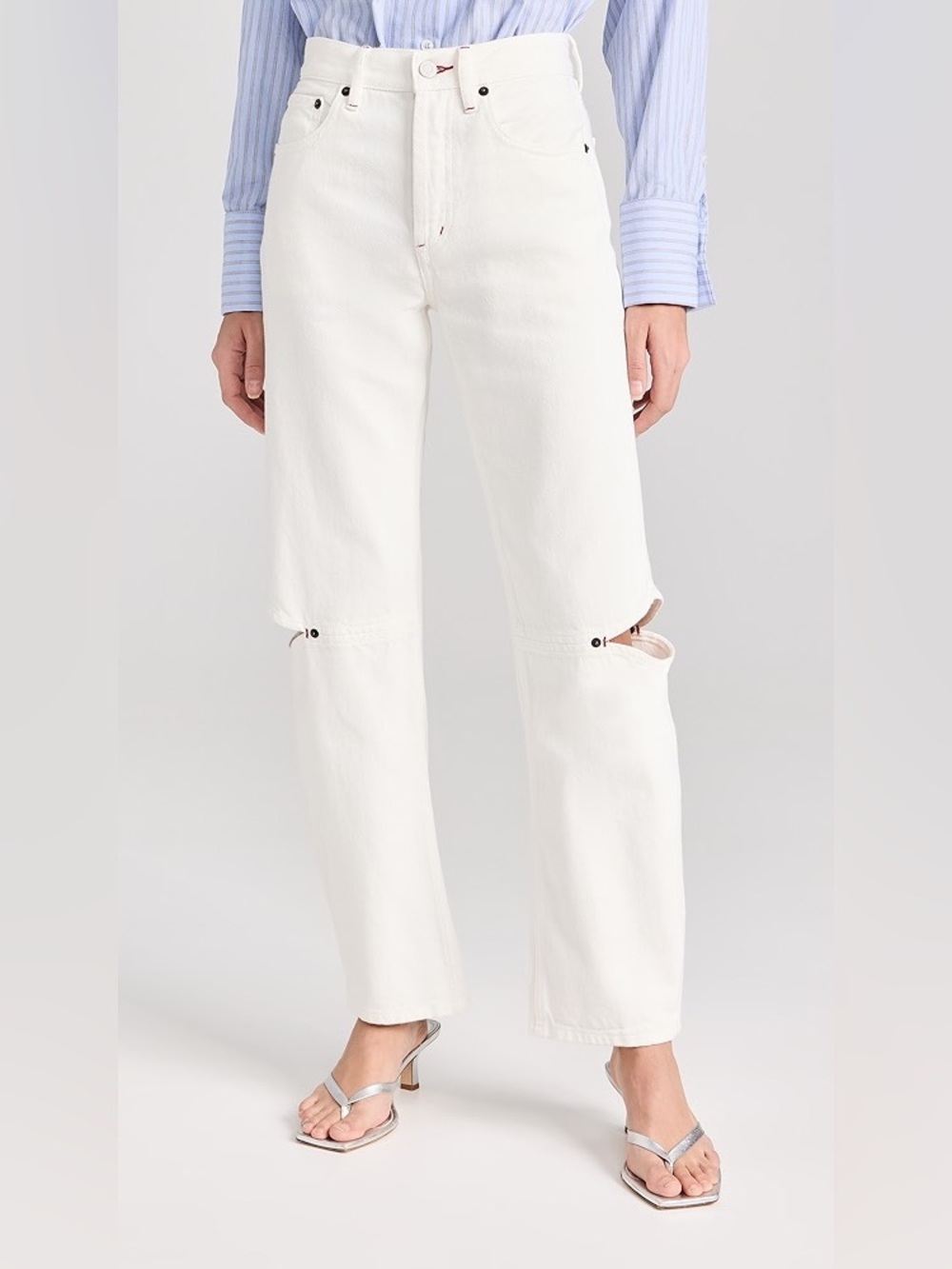 Still Here 24 Cowgirl Jeans in Milk White